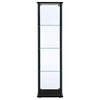 Cyclamen 4-shelf Clear Glass Curio Display Cabinet Black — product view 6