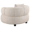Whitney Contemporary Channel Tufted Woven Fabric Upholstered Accent Chair — product view 6