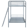 Carson Metal Twin Over Twin Bunk Bed Glossy Silver — product view 6