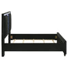 Ravenne Velvet Upholstered Queen LED Panel Bed Black — product view 6
