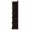 Alder 71-inch 6-shelf Corner Bookcase Cappuccino — product view 6