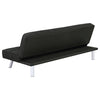 Joel Upholstered Tufted Convertible Sofa Bed Black — product view 6