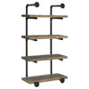 Elmcrest 24-inch 4-shelf Wall Bookshelf Rustic Oak — product view 6