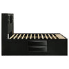 Briana Wood Queen Storage Bookcase Bed Black — product view 6