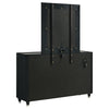 Ravenne 8-drawer Velvet Upholstered LED Dresser and Mirror Black — product view 6