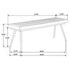 Misty Leather Upholstered Dining Bench Antique Espresso — product view 6