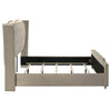 Lorient Eastern King LED Upholstered Bed Ivory and Camel — product view 6