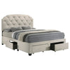 Marianna 4-drawer Upholstered Queen Storage Bed Cream — product view 6