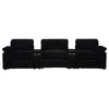 Collins 5-Piece Power Reclining Home Theater Seating Black — product view 6
