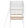 Campus 3-shelf Metal Twin Workstation Loft Bed Matte White — product view 6