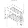 Frankie Twin Over Twin Bunk Bed with 7-inch Mattresses Blue — product view 6
