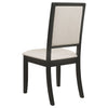 Louise 7-piece Rectangular Extension Leaf Dining Set Black — product view 6