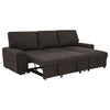 Demko Sleeper Sectional Sofa with Speaker and Storage Chaise Brown — product view 6
