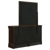 Louis Philippe 6-drawer Dresser with Mirror Cappuccino — product view 6