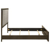 Atlas 64-inch Queen Upholstered Panel Bed Grey and Dark Oak — product view 6