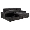 Pastrana Upholstered Sleeper Sectional Sofa LAF Chaise Grey — product view 6