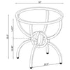 Aviano Round Metal Dining Table Base Gunmetal — product view 6