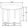 Aldis Round Marble Top Coffee Table White and Natural — product view 6
