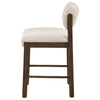 Kehoe Upholstered Counter Height Chair Cream and Walnut (Set of 2) — product view 6