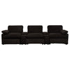 Collins 5-Piece Power Reclining Home Theater Seating Chocolate Brown — product view 6