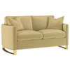 Corliss 2-piece Velvet Upholstered Sofa Set Camel — product view 6