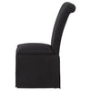 Shawna Upholstered Skirted Side Chair Black (Set of 2) — product view 6