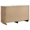 Leanne 6-drawer Sinter Stone Top Dresser Cabinet Light Oak — product view 6