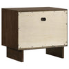 Glenwood 2-drawer Nightstand Bedside Table Warm Brown — product view 6