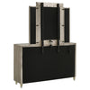 Lorient 8-drawer LED Dresser with Mirror Ivory and Camel — product view 6