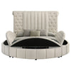 Sonya Upholstered Queen Round Storage Bed Ivory — product view 6