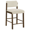 Hamlyn 5-piece Round Wood Counter Height Dining Set Cream and Walnut — product view 6