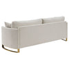 Corliss Upholstered Curved Track Arm Sofa Beige — product view 6