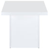 Devar Square Engineered Wood Side End Table White High Gloss — product view 6