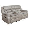 Greer 3-piece Upholstered Reclining Sofa Set Taupe — product view 6