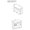Joe 5-shelf Composite Wood Home Bar Wine Cabinet Aged Oak — product view 6