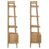Fabian 2-piece 4-shelf Bookshelf with Drawer Distressed Light Brown — product view 6
