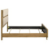 Bennett 63-inch Queen Upholstered Panel Bed Cream and Light Oak — product view 6
