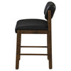 Kehoe Upholstered Counter Height Chair Black and Walnut (Set of 2) — product view 6