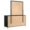 Kendall 6-drawer Dresser with Mirror Black — product view 6