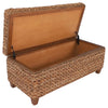 Laughton Hand-Woven Banana Leaf Storage Bench Amber — product view 6