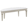 Evangeline Curved Fabric Upholstered Bench Silver Oak — product view 6