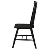 Andrews Windsor Spindle Back Dining Side Chair Black (Set of 2) — product view 6