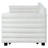 Patricia Boucle Upholstered Twin Day Bed with Trundle White — product view 6