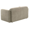 Dorset Fabric Upholstered Round Track Arm Loveseat Brown — product view 6