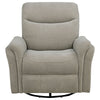 Adler Upholstered Power Swivel Glider Recliner Greige — product view 6