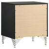 Lucia 2-drawer Nightstand Bedside Table Black — product view 6
