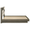 Fenwick Queen Bed Bookcase Headboard Grey Oak — product view 6