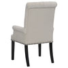 Alana Velvet Upholstered Dining Arm Chair Sand — product view 6