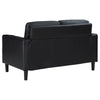 Ruth Upholstered Track Arm Loveseat Black — product view 6