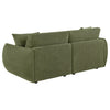 Elysia Fabric Upholstered Modular Lounge Loveseat Green — product view 6